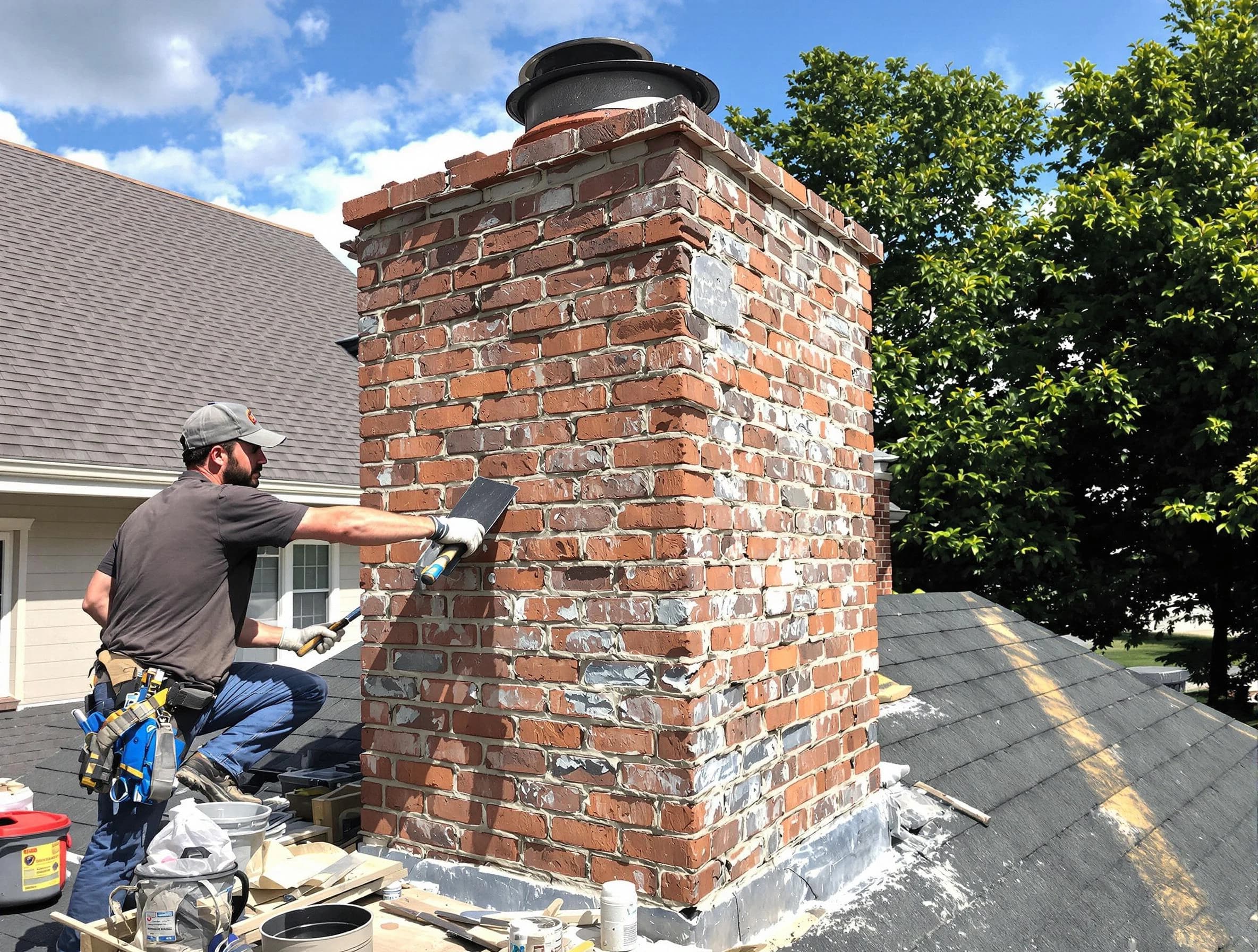 Completed chimney rebuild by North Valley Chimney Sweep in North Valley, NM