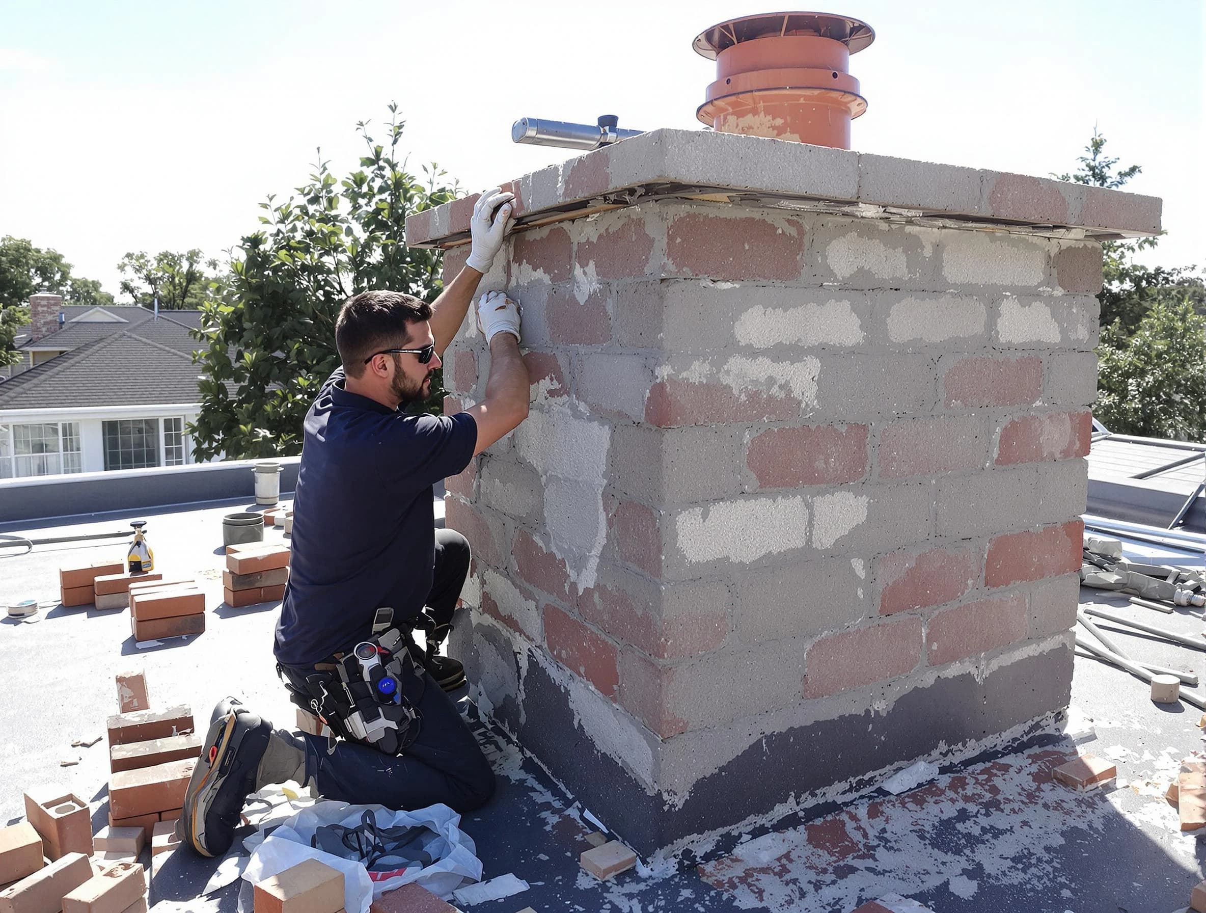 Advanced chimney repair process by North Valley Chimney Sweep in North Valley, NM