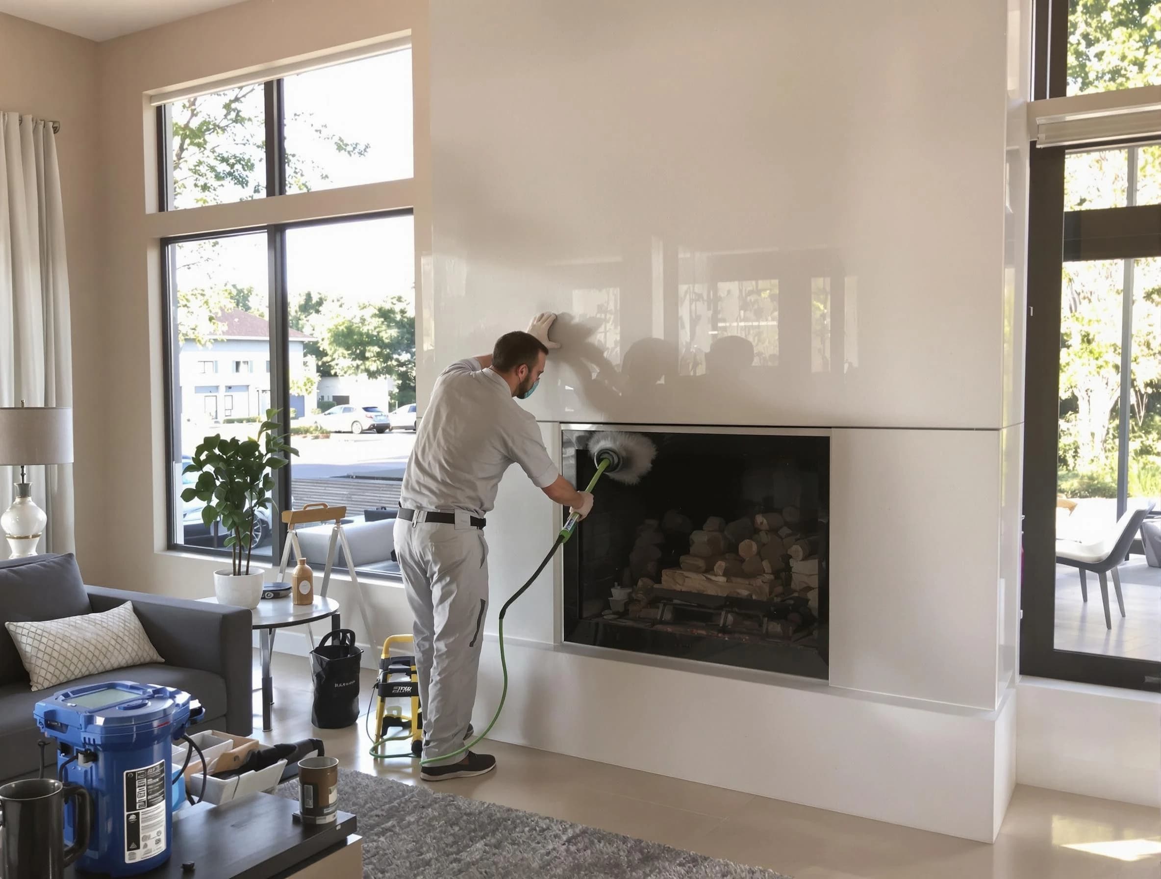 North Valley Chimney Sweep performing thorough soot removal in North Valley, NM